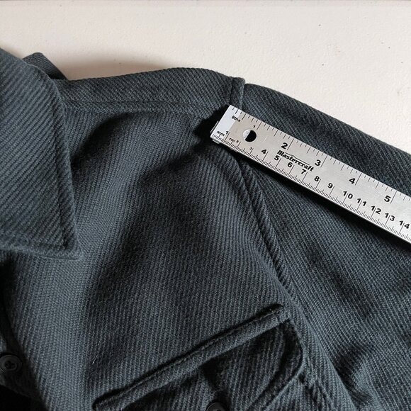 Outerknown Blanket Shirt Heavy Flannel Organic Cotton - Men's Size L - Black - Picture 7 of 9